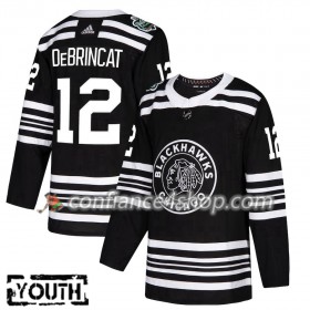 Adidas Maillot de Hockey Chicago Blackhawks Alex DeBrincat 12 2019 Winter Classic Noir Authentic - Enfant